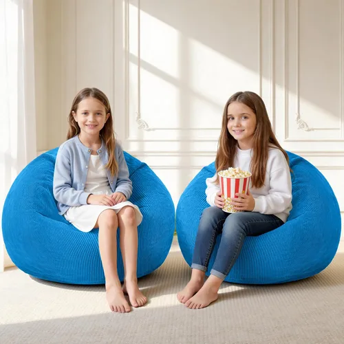Miniatura 23 de HABUTWAY 2 puf de 2 pies, puf gigante para adolescentes y adultos, puf grandes con relleno de espuma viscoelástica, puf grandes con funda de pana