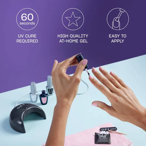 Miniatura 3 de OPI GELement LED Cure Gel Nail Polish System DIY Salon Quality Assorted Colors, Base & Top Coat LED Curing Lamp Starter Kit + Prep Supplies