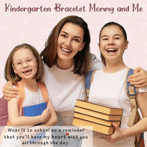 Miniatura 4 de SmileBelle Pulsera de jardín de infantes para mamá y yo, pulsera para el primer día de escuela para hijo e hija como regalo de regreso a la escuela