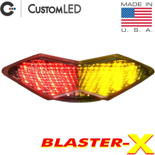 Miniatura 2 de Blaster-X - Luz trasera LED integrada para Kawasaki Versys 650 2010-2021 (lente transparente)