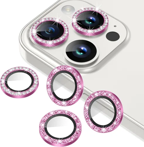 Miniatura 28 de AGVEE Paquete de 6 protectores de lente de cámara para iPhone 14 Pro de 6.1 pulgadas/14 Pro Max de 6.7 pulgadas, con diamantes brillantes y anillo