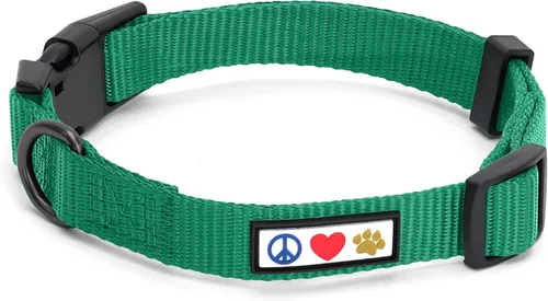 Collar para mascotas Pawtitas, de 6 pies, suave, ajustable, color sólido, de nailon. El collar y arnés a juego para perros y cachorros, se venden