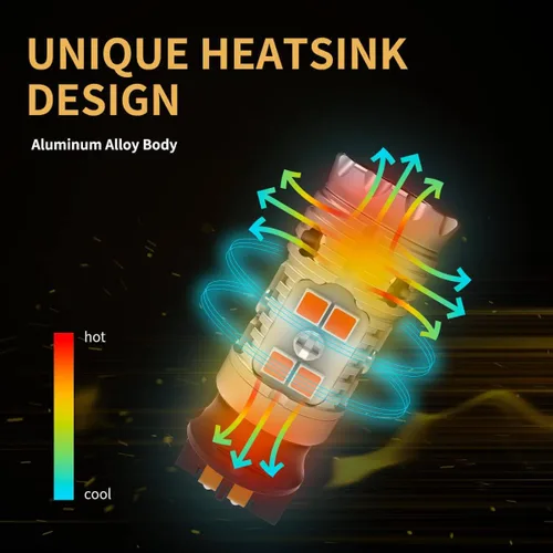Miniatura 5 de LASFIT PWY24W Bombillas LED de señal de giro PW24W Resistencia integrada Canbus sin errores, extremadamente brillante, intermitente ámbar/amarillo