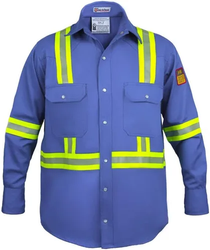 Miniatura 15 de Camisa Hi Vis de alta visibilidad FR resistente al fuego - 88% C/12% N - 7oz Azul marino