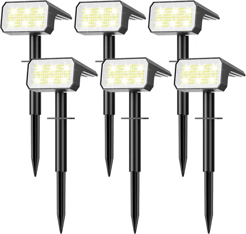 Miniatura 15 de Focos solares para exteriores, [4 unidades/118 LED] 4 modos de encendido y apagado automático, focos solares de paisaje, IP67 impermeables, luces