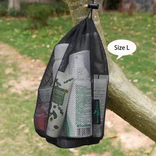 Miniatura 3 de iBasingo 510pcs bolsa de malla de nylon bolsa de cosas saco de golf olla al aire libre BVP01, L-5pcs, Viajar