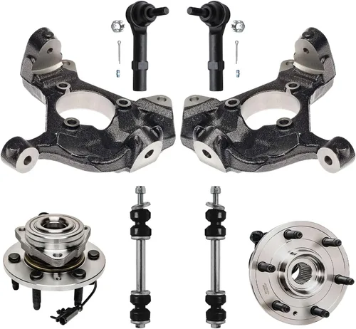 Miniatura 73 de Detroit Axle - Conjunto de manguetas de dirección delanteras de 2 piezas para Hyundai Accent 06-11, 2 manguetas de dirección y conjunto de buje