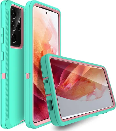 Miniatura 2 de MXX Funda compatible con Galaxy S21 Ultra, funda protectora de cuerpo con parachoques de 3 capas súper resistente y servicio pesado