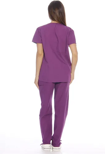 Miniatura 3 de Just Love uniforme médico con cuello en V para mujer