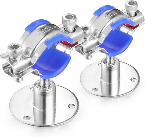 Miniatura 3 de 6 piezas de soportes de tubo para montaje en pared y techo, de acero inoxidable 304, adecuados para tubo con diámetro exterior de 15-19 mm, altura