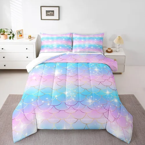 Miniatura 9 de Erosebridal Ropa de cama individual de pesca con bandera estadounidense, edredón de camuflaje para niños y niñas, decoración de caza, relleno