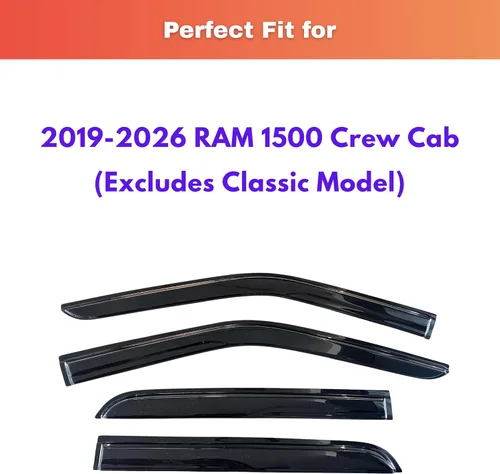 Miniatura 243 de KPY Visor de ventana compatible con Kia Soul 2009-2013, Protector contra lluvia de 4 unidades, deflectores de ventilación de ventana lateral
