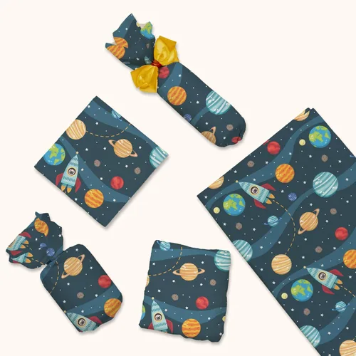 Miniatura 3 de Pro Supply Global Space Astronaut Papel de Seda Impreso para Bolsas o Cajas de Regalo y Envoltura - Papel de Seda Decorativo a Granel para Embalaje