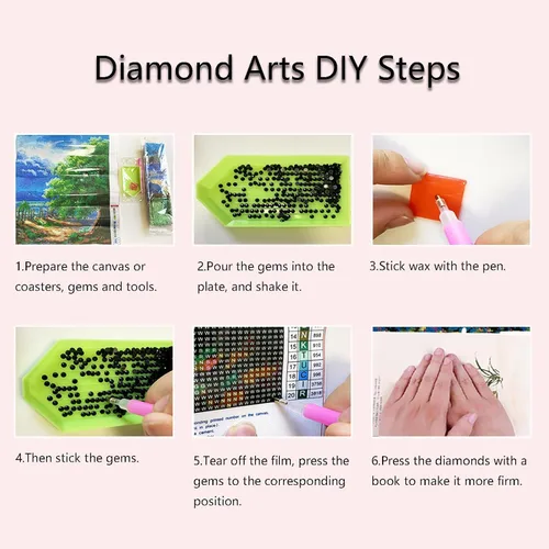 Miniatura 7 de Muzagroo Art Paquete de 4 Kits de Pinturas de Diamantes para Adultos Arte de Diamantes 5D DIY con Diamantes Redondos de Perforación Completa