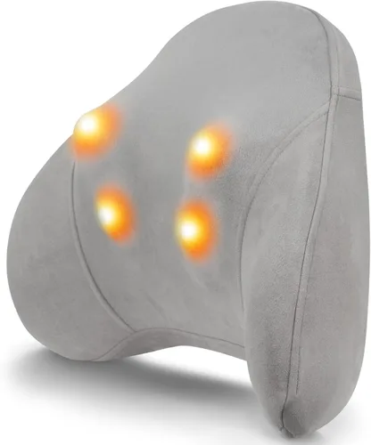 BIBIRE Masajeador de espalda Shiatsu con calor – Masaje de tejido profundo para alivio del dolor de cuello, hombros y espalda baja – Masajeador de