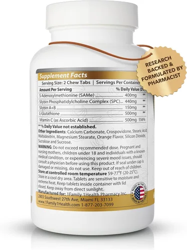Miniatura 8 de LiverTrioX - Suplemento antioxidante integral para el hígado, tabletas masticables de suplemento hepático con el mismo, glutatión, silibina
