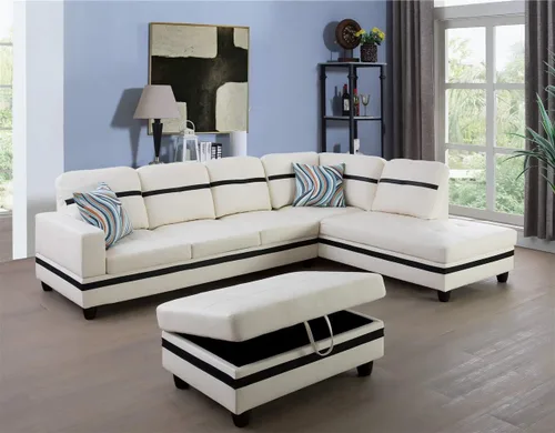 Miniatura 19 de Juego de sofá modular F091-F094 Crema Blanco