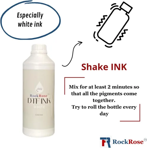 Miniatura 4 de RockRose Repuesto de tinta de transferencia negra DTF - Botella de 16.9 fl oz para películas de transferencia de calor e impresoras DTF