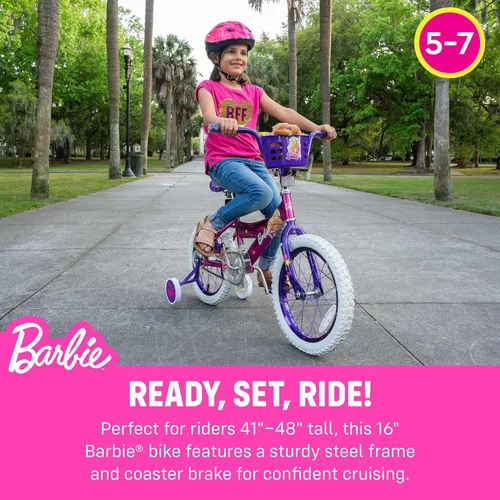 Miniatura 2 de Dynacraft Barbie 12, 16, 18-inch Girls' Bike for Kids Ages 3-9 Years - Fun and Stylish Design, Sturdy and Durable, Perfect for Kids Learning to