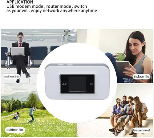 Miniatura 5 de VBESTLIFE Hotspot WiFi móvil, dispositivo de punto de acceso WiFi desbloqueado 4G LTE, router WiFi portátil de 150 Mbps con ranura para tarjeta SIM