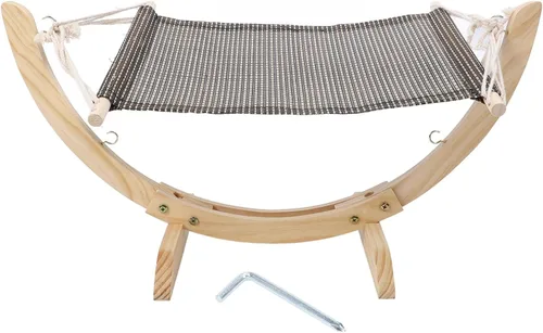 Miniatura 6 de Cat Hammock Bed, Elevated Comfortable Breathable Wooden Cat Bed, Raised with Removable Washable Cover for Indoor Cats Small Dogs Kittens