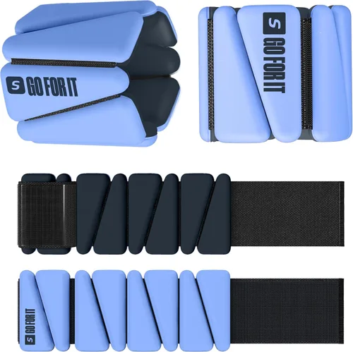 Miniatura 15 de SPORTBIT Brazaletes y pesas para tobillos para mujeres - Juego de 2 (1 libra cada una) Brazaletes ajustables con pesas para tobillos y muñecas