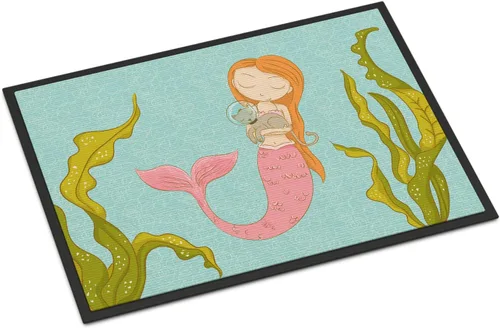 Miniatura 25 de Caroline's Treasures BB8537MAT - Felpudo de delfín bajo el agua de 18 x 27 pulgadas, tapete para puerta delantera interior y exterior, para entrada