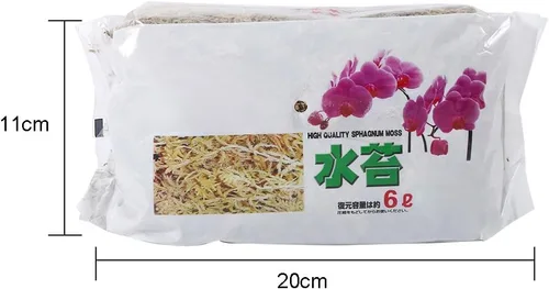 Miniatura 5 de Musgo de esfagno de fibra larga, 6L de mezcla de musgo esfagnum para plantas carnívoras, orquídea Phalaenopsis, sarracenia, trampas para moscas