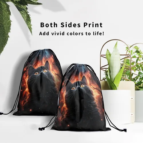Miniatura 161 de Bolsa de agarre de gimnasia de piel de animal, bolsa de gimnasia con cordón ajustable, bolsa de cuerda para fauna silvestre, Mariposas Galaxy