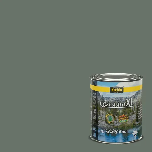 Miniatura 152 de Rodda Paint CASCADIA XL Pintura e imprimación satinada exterior en uno, cuarto de galón, solo ayer