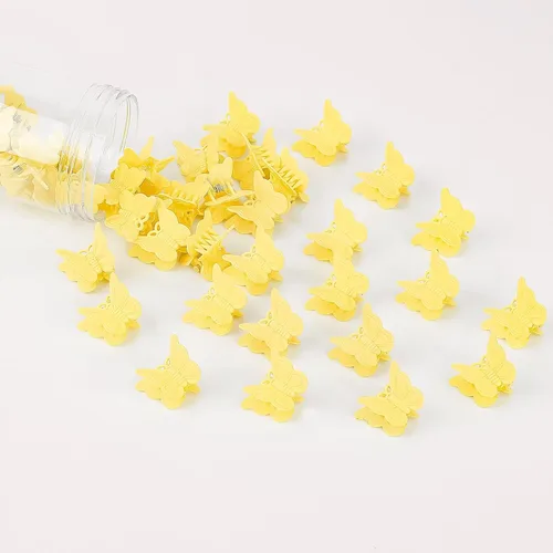 Miniatura 11 de YISSION 60 pinzas para el cabello de mariposa verde mate, lindas pinzas pequeñas de mariposa con caja paquete de los años 90 Y2K accesorios