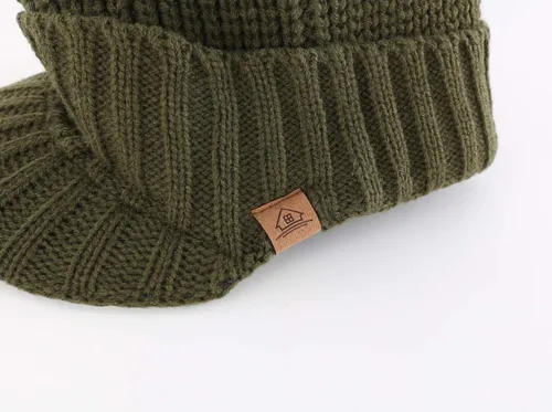 Miniatura 3 de Home Prefer - Gorro de punto grueso de invierno con visera para hombre