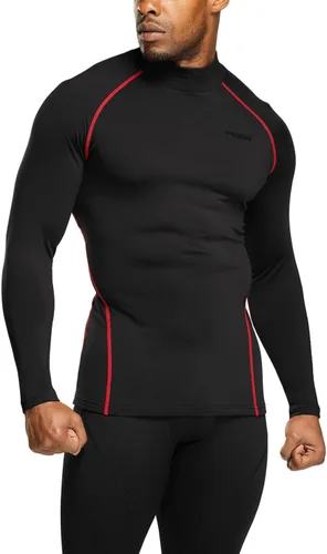 Miniatura 8 de TSLA - Camisetas térmicas de compresión de manga larga para hombre, cuello alto falsocuello de tortuga, para llevar debajo de la ropa en invierno