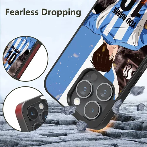 Miniatura 4 de Fundas personalizadas para teléfono con nombre y número Jersey VS Flag diseño para iPhone 6 7 8 11 12 13 14 15 16 17 Pro Max Plus Mini Xr XSE