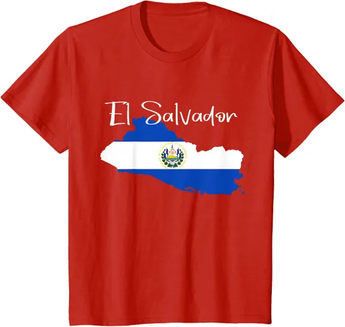 Miniatura 3 de Camiseta con la bandera de El Salvador, mapa de El Salvador, camiseta de Salvador para mujer