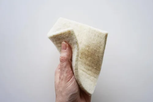 Miniatura 3 de Paquete de 2 esponjas de lana, respetuosas con el medio ambiente, de larga duración y compostables, perfectas para platos, cara, cuerpo y superficies