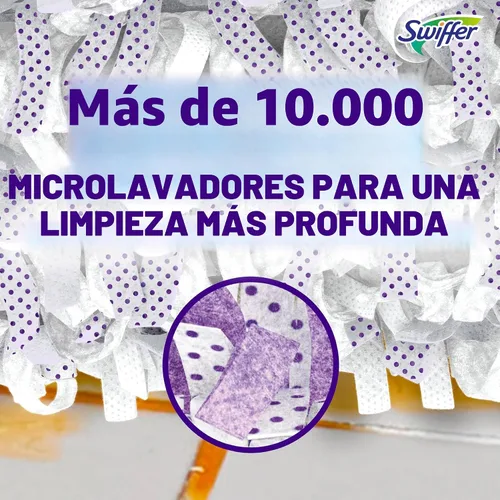 Miniatura 4 de Swiffer PowerMop - Recambios de almohadilla de trapeador multisuperficie para limpieza de pisos, 11 unidades, color blanco/morado