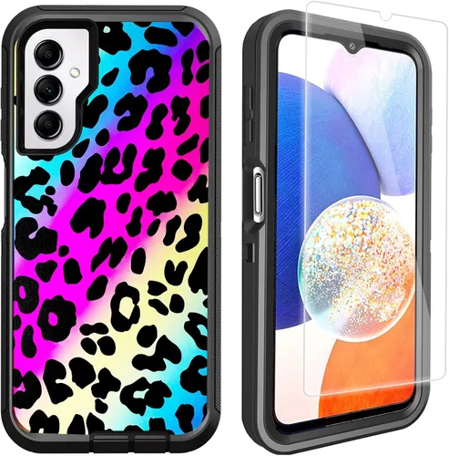 Miniatura 12 de Funda compatible con Samsung Galaxy A14 5G con protector de pantalla, protección de grado militar, resistente de 3 capas a prueba de golpes