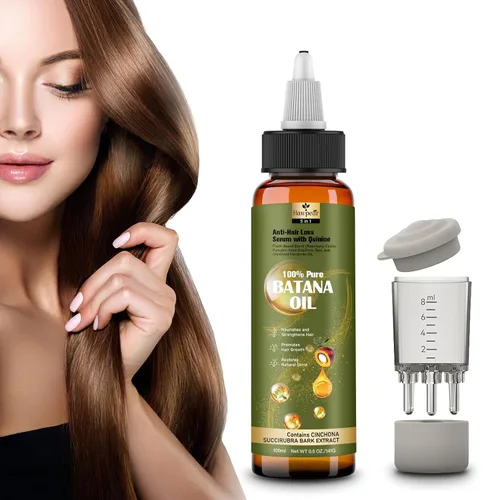 Aceite de batana para el crecimiento del cabello y aceite de Cinchona incluye aplicador de cuero cabelludo, reparación del cuero cabelludo y cabello