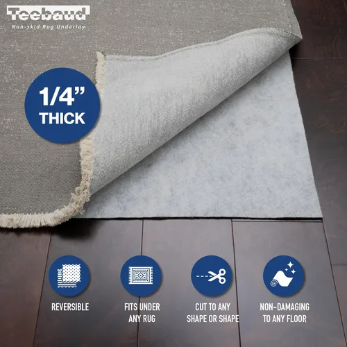 Miniatura 4 de Almohadilla antideslizante para alfombra, agarre de goma reversible, almohadillas antideslizantes para madera dura, vinilo, azulejos, suelos