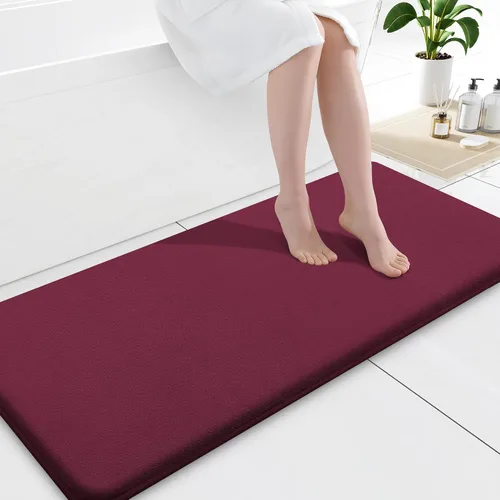 Miniatura 13 de Smiry Tapetes de Baño de Espuma Viscoelástica 36 x 24 pulgadas, Tapetes de Baño Extra Suaves y Absorbentes, Alfombra Antideslizante Lavable