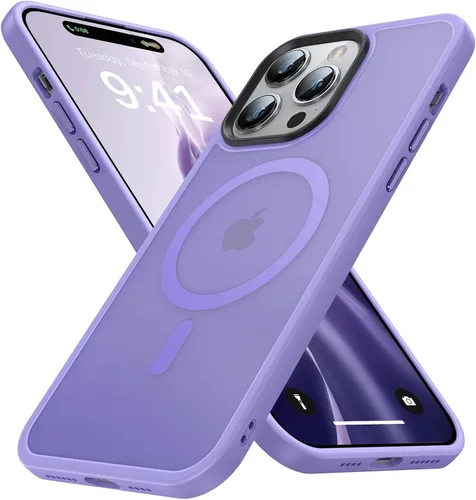 Miniatura 15 de Funda magnética para iPhone 14 Pro [compatible con MagSafe] [Fuerte magnético] [Protección de grado militar de 10 pies] Funda delgada para iPhone 14