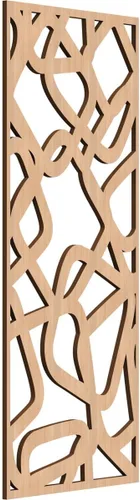 Miniatura 55 de Acme Paneles de pared decorativos de madera con calado, 9 3/8 pulgadas de ancho x 24 3/8 pulgadas de alto x 1/4 de alto, roble rojo