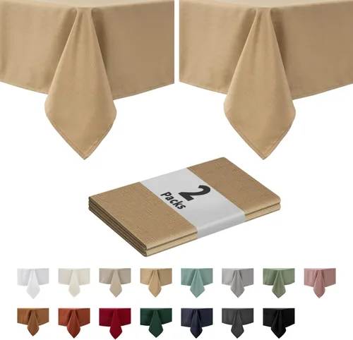 Miniatura 39 de maxmill - Mantel cuadrado de textura sluby, resistente a las manchas, impermeable, resistente a las arrugas, mantel de tela lavable suave, mantel