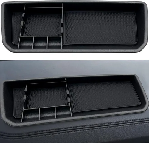 Miniatura 8 de para VW Atlas y Cross Sport Accesorios Organizador de consola central 2018 2019 2020 2021 2022 2023 Inserto ABS Caja de reposabrazos Almacenamiento