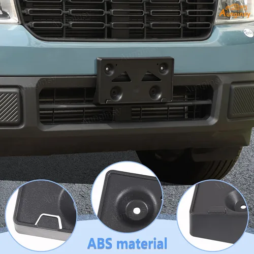 Miniatura 4 de Soporte de marco de matrícula frontal de automóvil compatible con Ford Maverick 2022-2025 Soporte de etiqueta de matrícula frontal Soporte