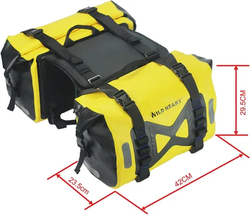 Miniatura 6 de WILD HEART Bolsa impermeable alforja de motocicleta 50L Bolsa de tanque Bolsa lateral de motor