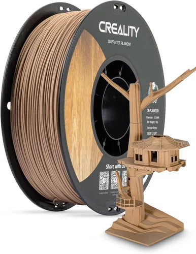 Miniatura 54 de Creality Filamento de madera PLA de 4.4 lbs, filamento de impresora 3D de 0.069 in, textura seda suave, dureza, filamento de impresión de carrete