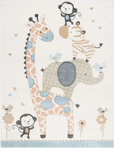 Miniatura 20 de SAFAVIEH Carousel Kids Collection - Alfombra decorativa de 2 x 3 pies, color marfil, diseño animal, no desprende pelusa y de fácil cuidado, ideal