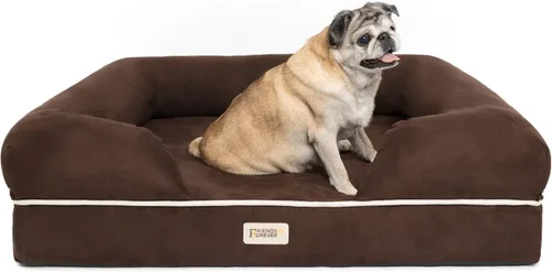 Miniatura 20 de Friends Forever Cama ortopédica para perros extra grandes, sofá cama impermeable de espuma viscoelástica para perros XL con funda extraíble lavable